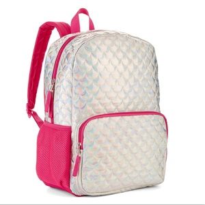 Wonder Nation Silver Pink Mermaid Backpack 16”